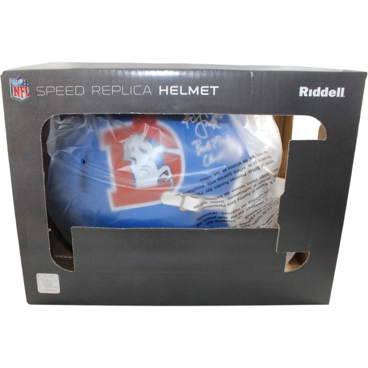 Ed McCaffrey Rod Smith Autographed Denver Broncos F/S 75-96 Helmet Beckett 56359