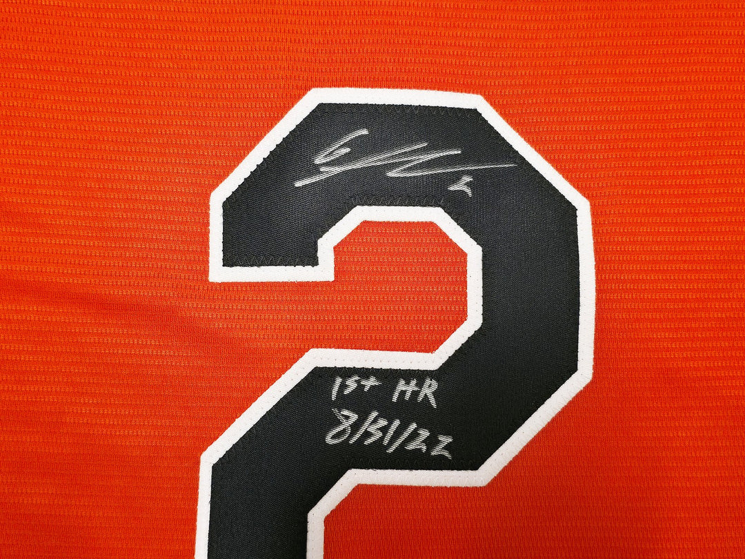 Gunnar Henderson Signed Orioles Nike XL Jersey 1st HR 8/31/22 BAS