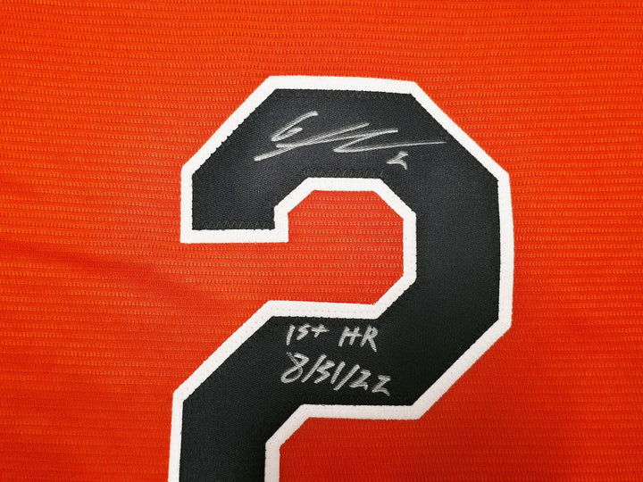Gunnar Henderson Signed Orioles Nike XL Jersey 1st HR 8/31/22 BAS