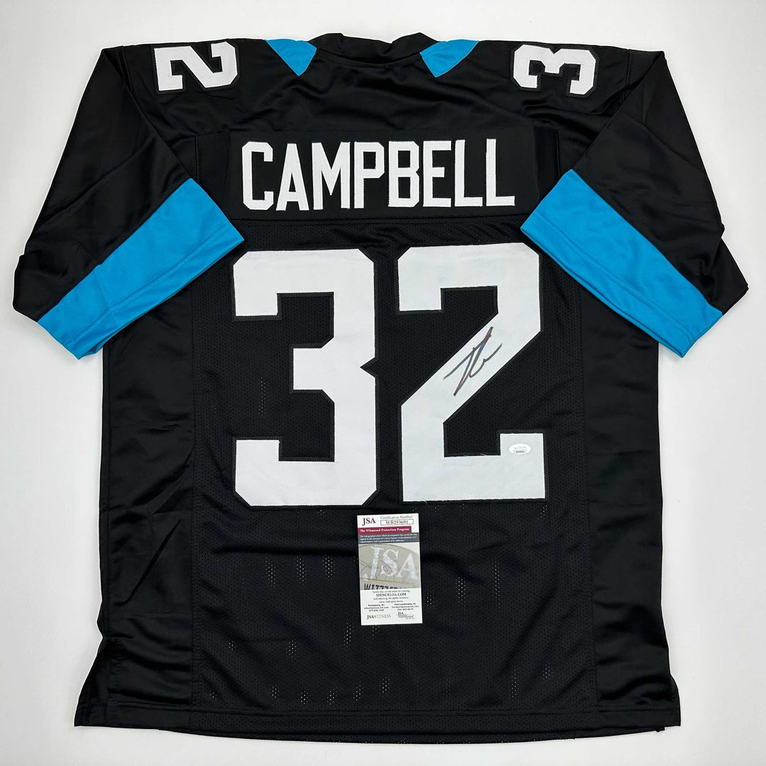 Autographed/Signed Tyson Campbell Jacksonville Black Football Jersey JSA COA