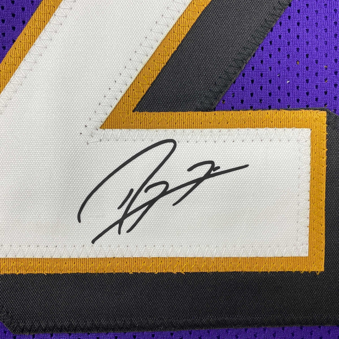 Facsimile Autographed Ray Lewis Baltimore Purple Reprint Jersey Size Men's XL