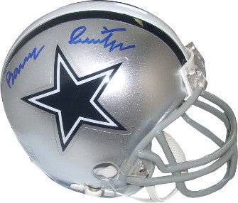 Barry Switzer signed Dallas Cowboys Riddell Mini Helmet- Schwartz Hologram