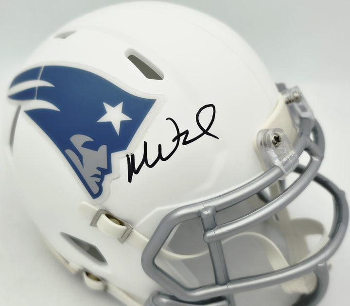 Mike Vrabel Signed Patriots White Rivalries Mini Helmet JSA Witness