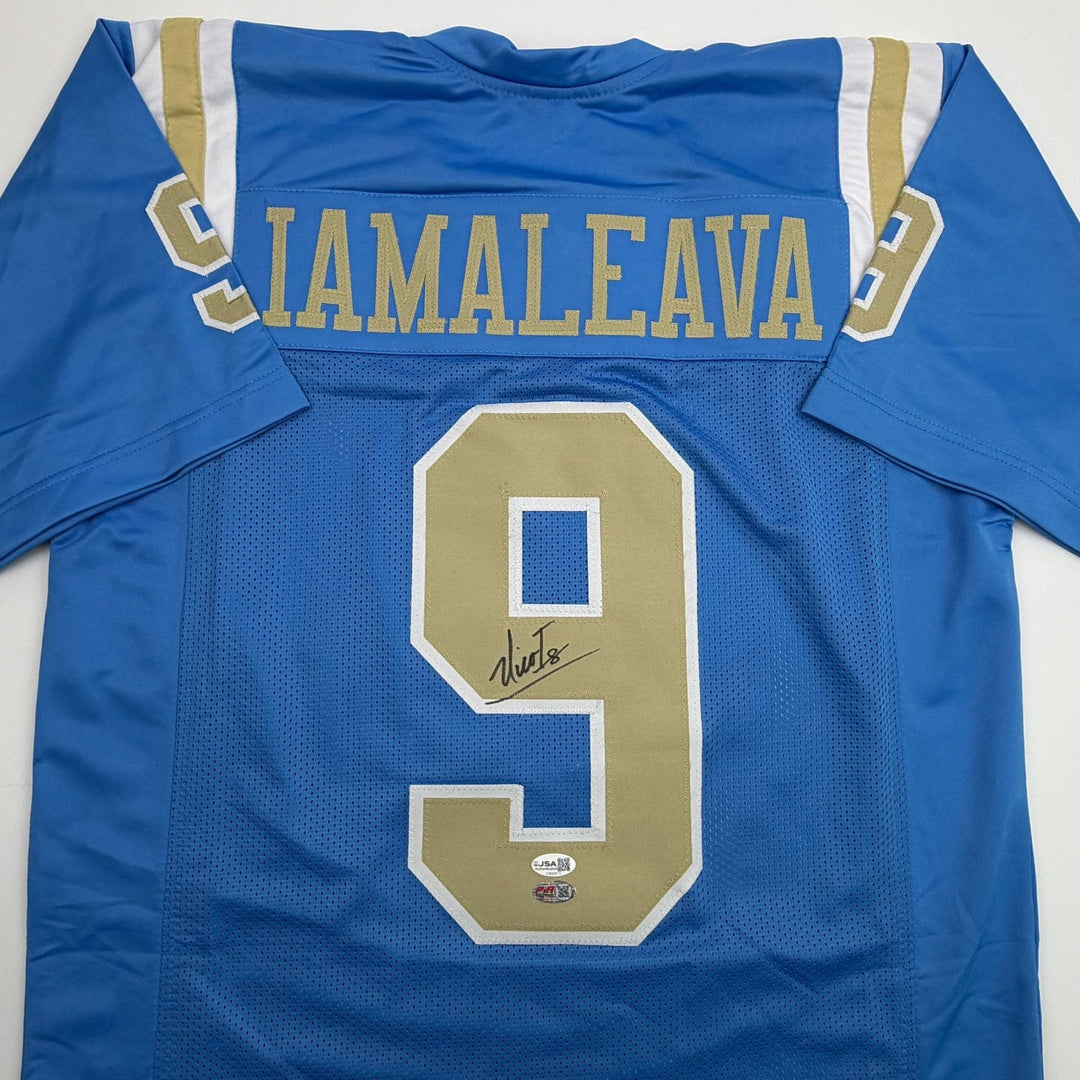 Autographed/Signed Nico Iamaleava UCLA Blue College Football Jersey JSA COA