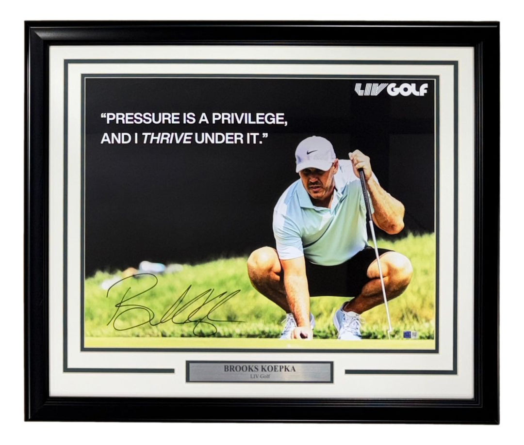 Brooks Koepka Signed Framed 16x20 LIV Golf Photo Steiner CX
