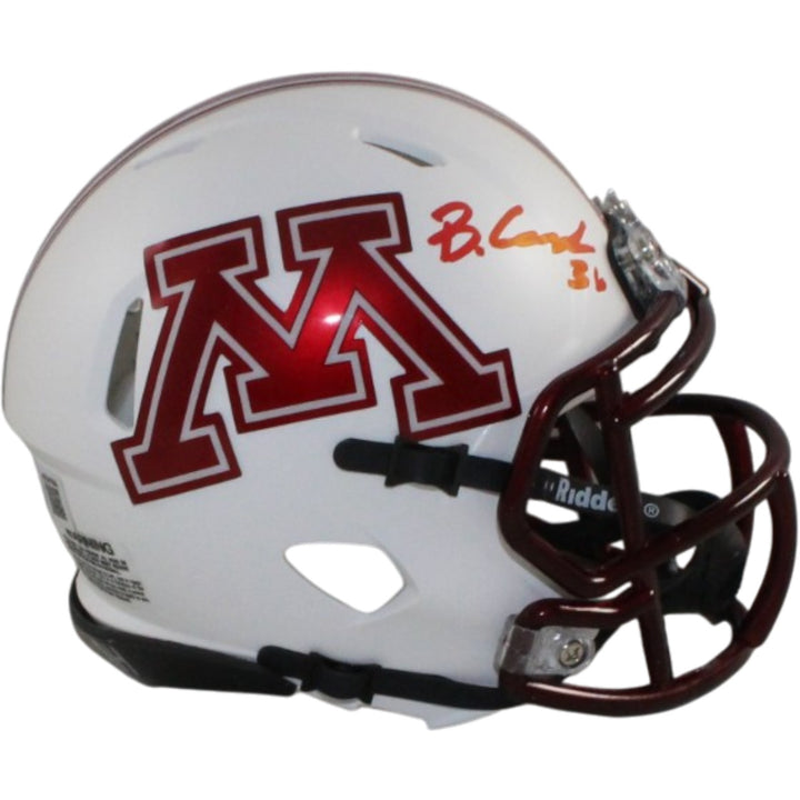 Blake Cashman Autographed Minnesota Gophers Mini Helmet Beckett Witness 56175