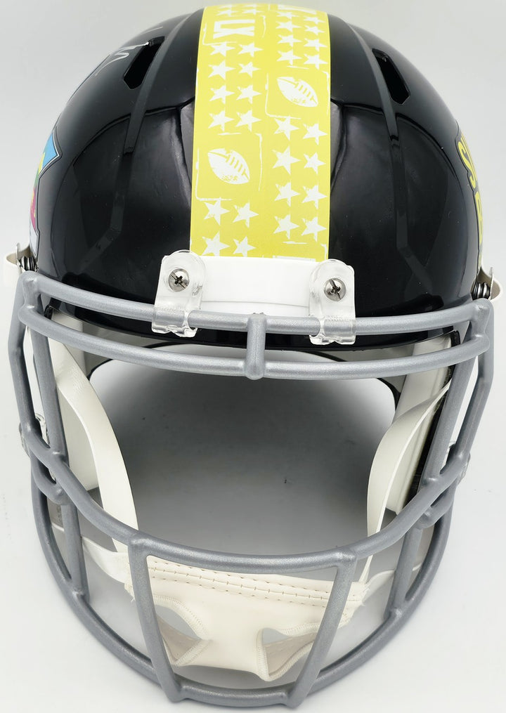 Mike Macdonald Signed Seahawks Black SB LX Full Size Replica Helmet BAS