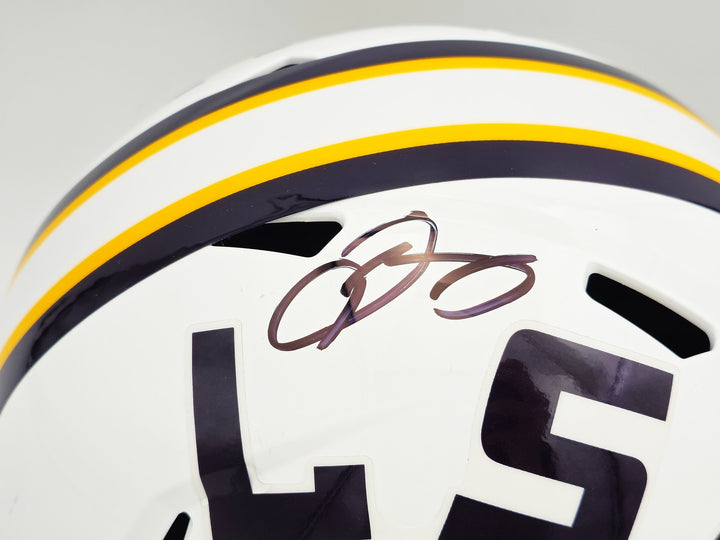 Odell Beckham Jr. Auto LSU Tigers White Full Size Speed Replica Helmet Beckett