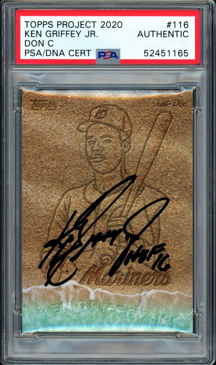 Ken Griffey Jr. Signed Topps Project 2020 Don C Card 116 HOF 16 #1/1 PSA/DNA
