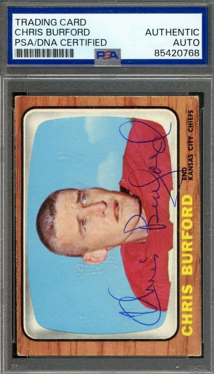 Chris Burford PSA DNA Signed 1966 Topps Autograph