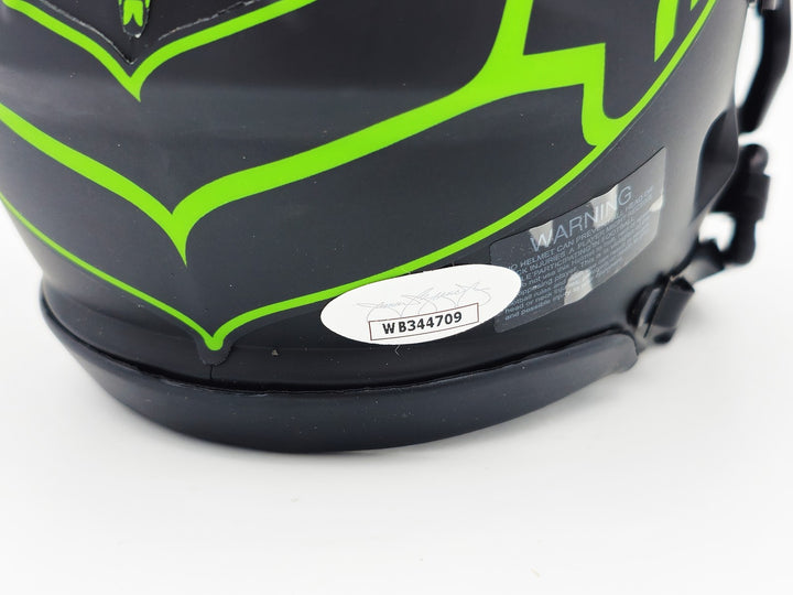 Walter Jones Signed Seattle Seahawks Eclipse Black Speed Mini Helmet JSA