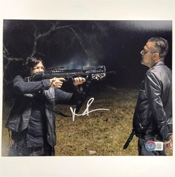 Norman Reedus signed The Walking Dead 8x10 photo Daryl Neegan A BAS Beckett Holo