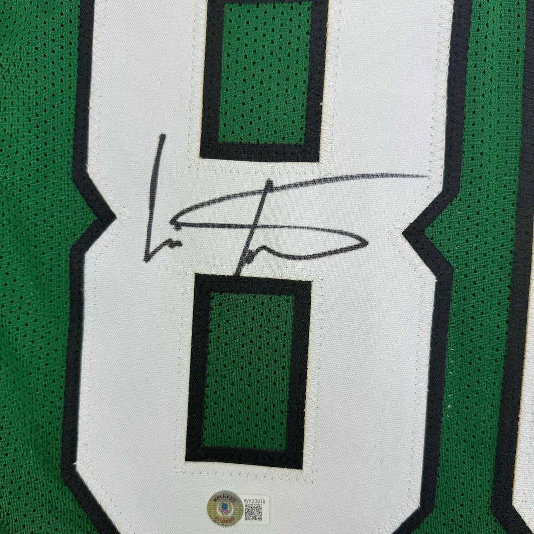 Autographed/Signed Cris Carter Philadelphia Kelly Green Jersey BAS COA