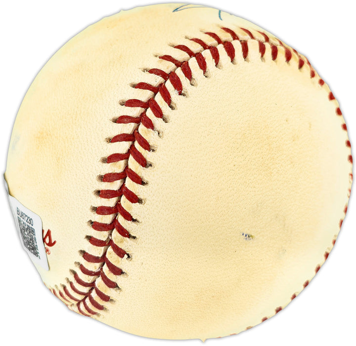 Jim Leyritz Autographed Signed Official 1996 WS Logo Baseball Yankees Beckett