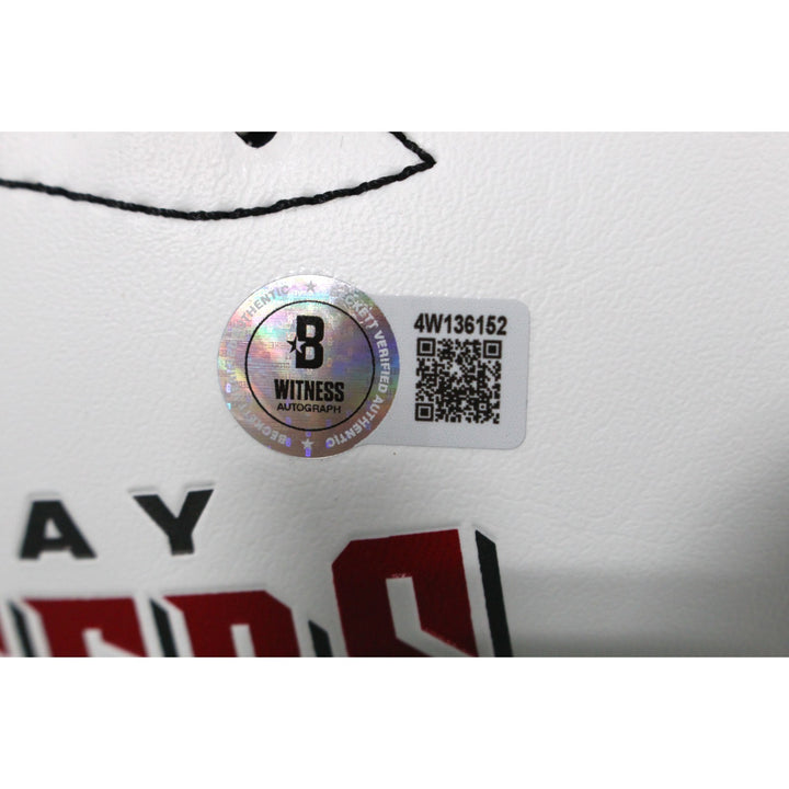 Mike Alstott Signed Tampa Bay Buccaneers Logo Football A Train Beckett 54296