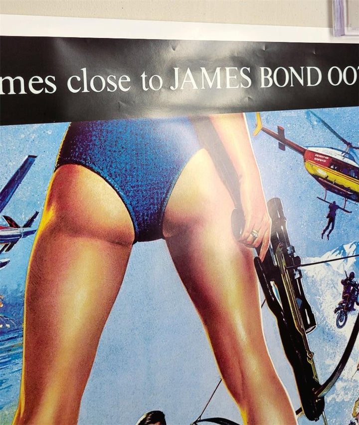 Roger Moore James Bond signed For Your Eyes Only 24x36 Movie Poster auto (A) PSA