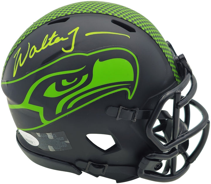 Walter Jones Signed Seattle Seahawks Eclipse Black Speed Mini Helmet JSA