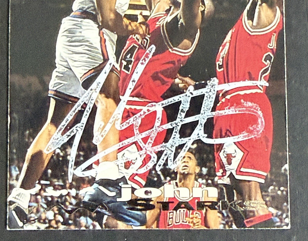 JOHN STARKS Ny Knicks Signed 1994 /95 Topps Stadium The Dunk Auto Steiner Coa