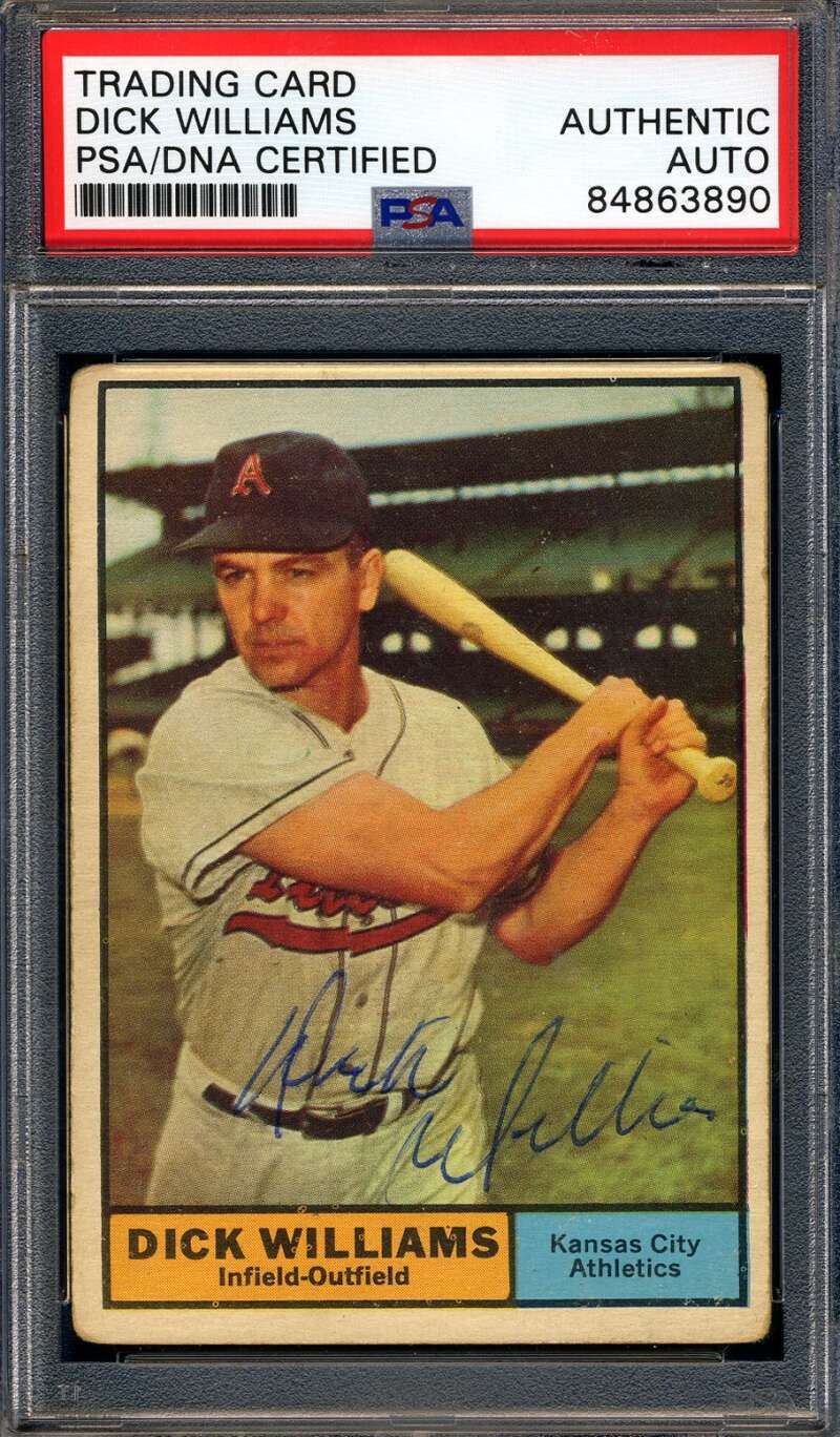 Dick Williams PSA DNA Signed 1961 Topps Autograph