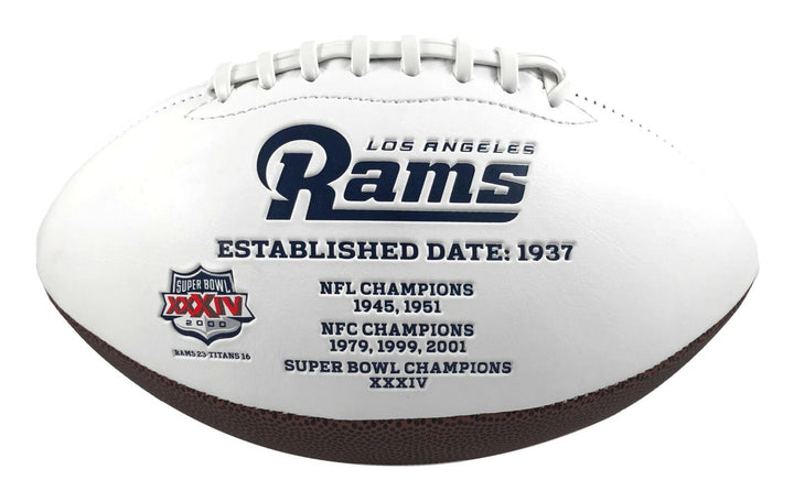 Jared Goff Cooper Kupp Dual Signed LA Rams White Football COA Fanatics Autograph