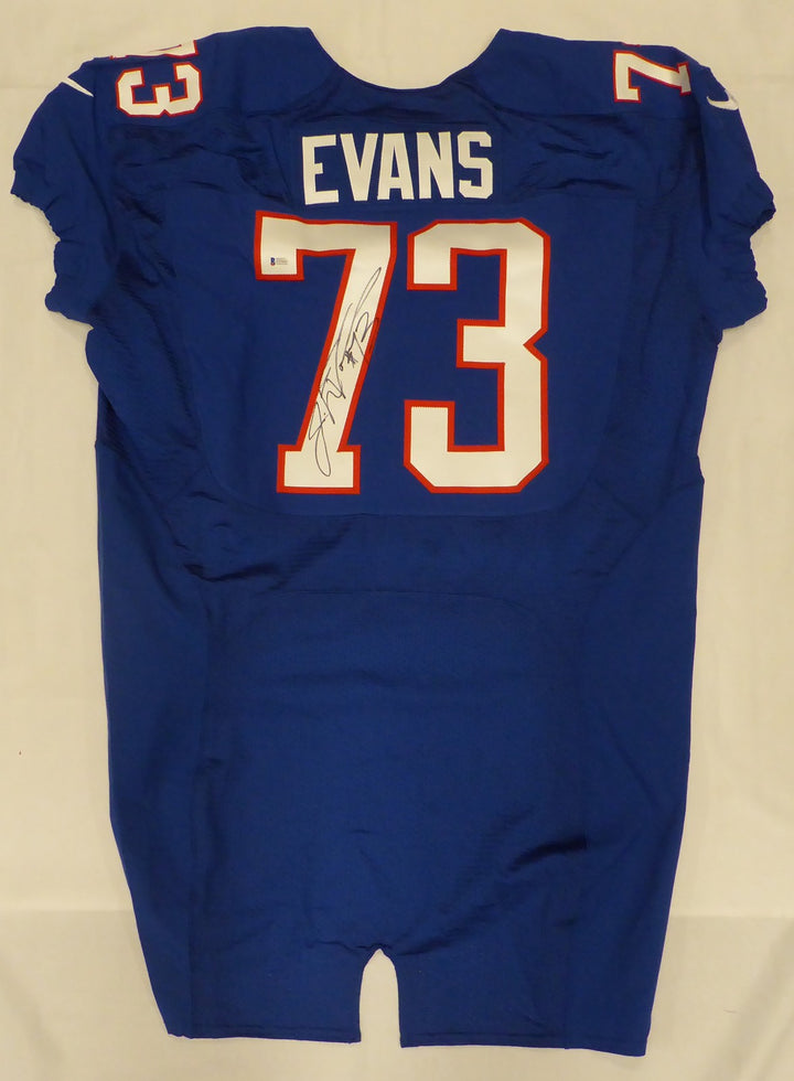 Saints Jahri Evans Signed Blue Nike Game Issued Jersey 2013 Pro Bowl Beckett