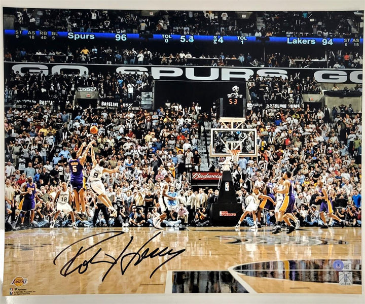 Robert Horry signed Lakers vs Spurs 16x20 photo autograph ~ Beckett BAS Witness