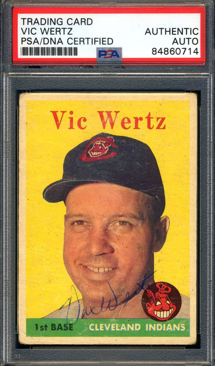 Vic Wertz PSA DNA Signed 1958 Topps Autograph