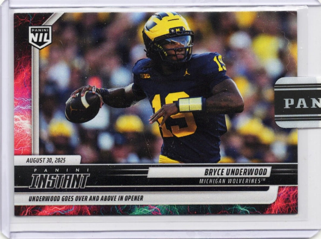 2025 Panini Instant Bryce Underwood #BUA Lightning /5 Rookie RC Card