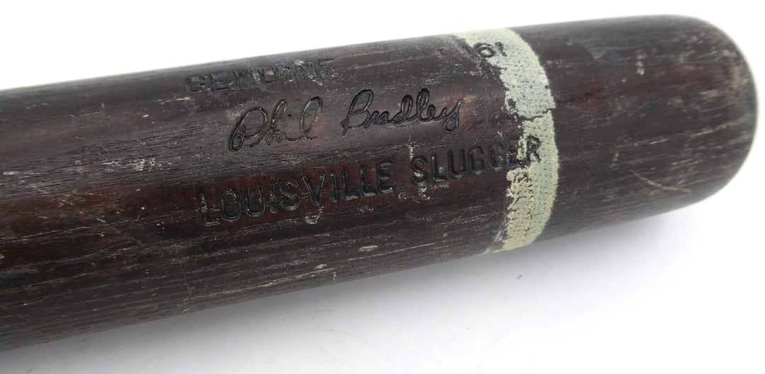 Phil Bradley Unsigned Game Used Bat L Slugger R161 Seattle Mariners 253153