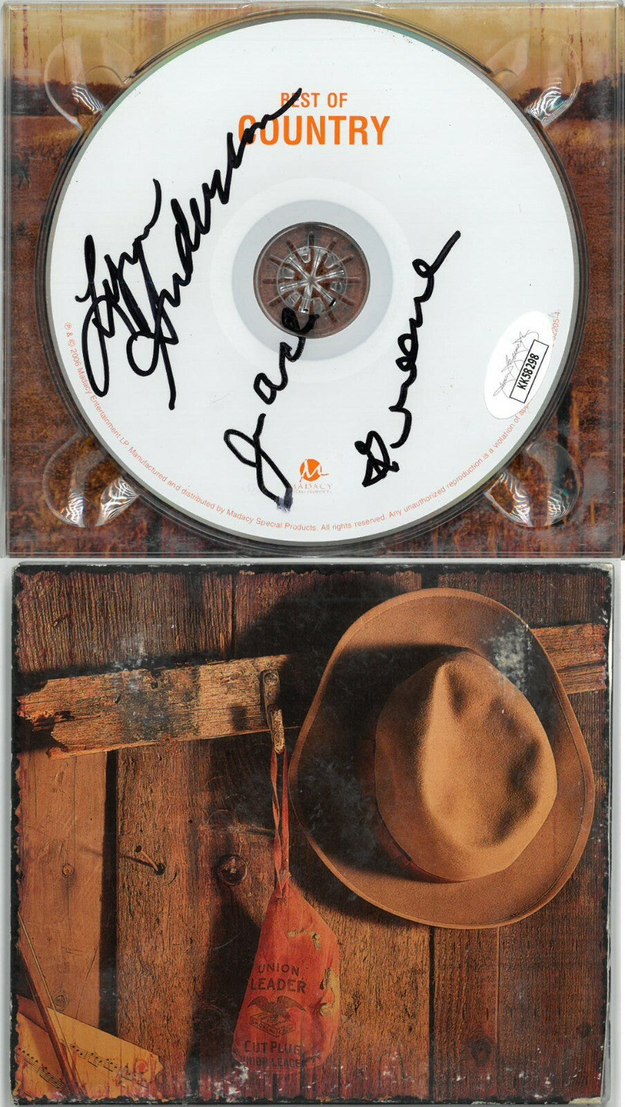 Lynn Anderson/Jack Greene dual signed 2006 Madacy Best of Country CD Disc #4-JSA