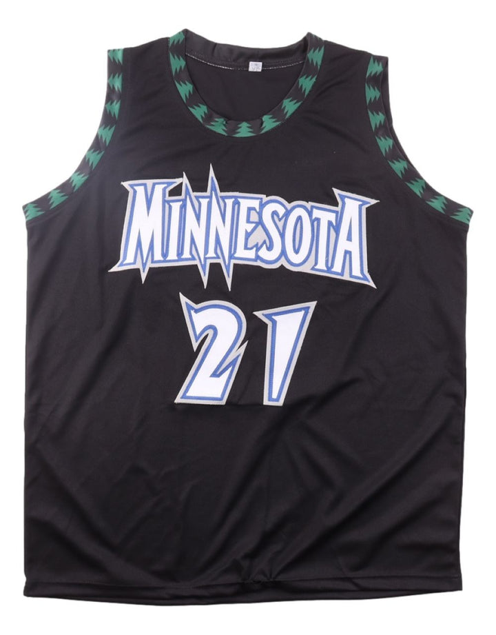 Kevin Garnett Minnesota Signed Black Basketball Jersey JSA QR