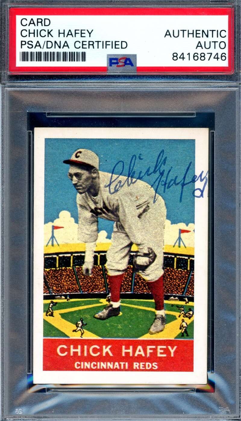 Chick Hafey PSA DNA Signed 1933 DeLong Reprint Autograph