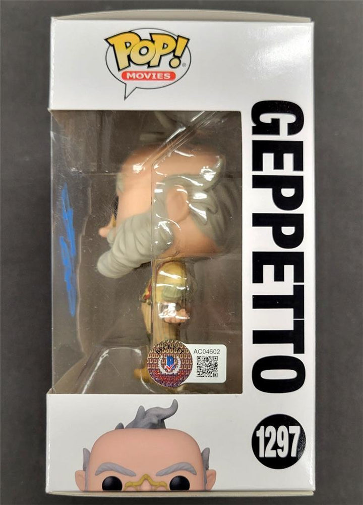 Mark Gustafson signed Pinocchio Geppetto Funko Pop! autograph (A) ~ BAS Beckett