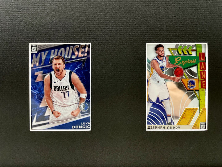NBA Stars Framed 10 Basketball Card Collage Lot LeBron Luka Giannis Durant Curry
