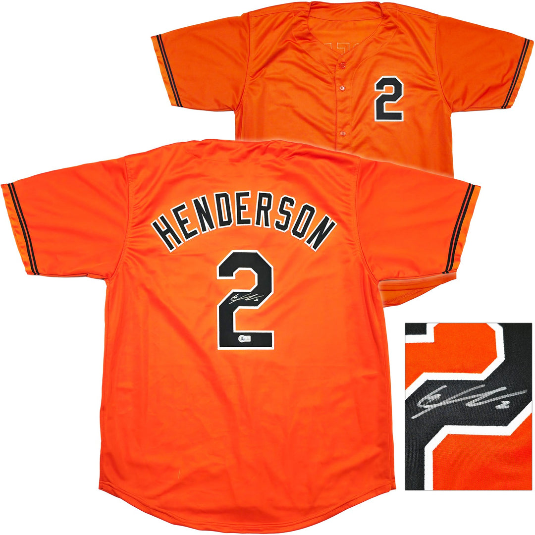 Baltimore Orioles Gunnar Henderson Autographed Signed Orange Jersey Beckett Wit