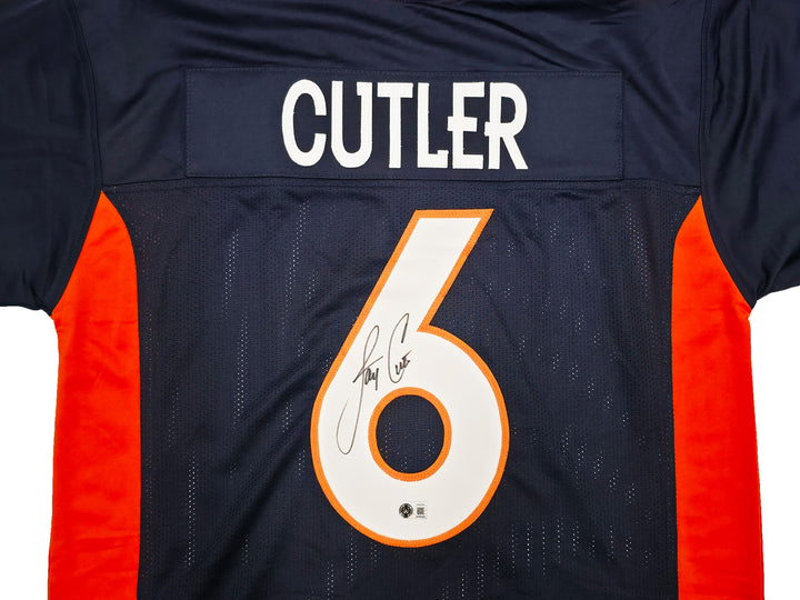 Denver Broncos Jay Cutler Signed Blue Jersey Beckett BAS Witness