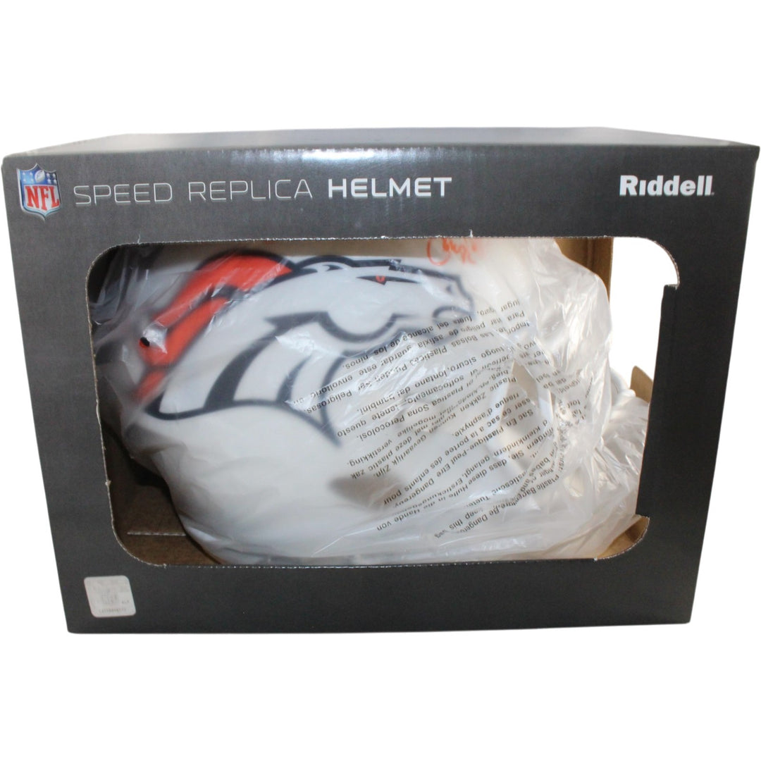 Ed McCaffrey Rod Smith Signed Denver Broncos F/S Alt 24 Helmet Beckett 56367