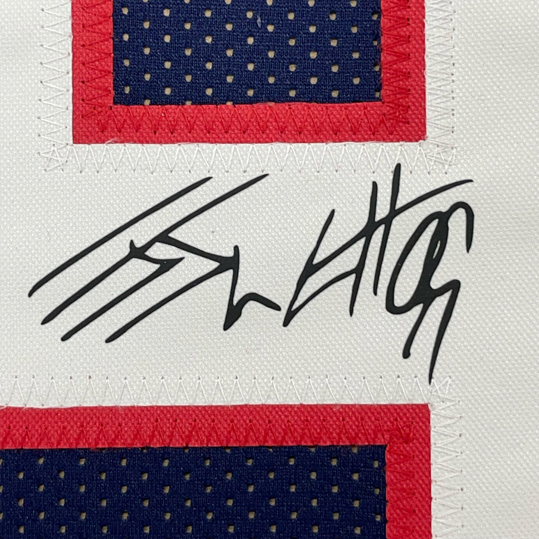 Framed Facsimile Autographed JJ J.J. Watt 33x42 Blue Reprint Laser Auto Jersey