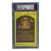 Enos Slaughter Signed 4x6 St Louis Cardinals HOF Plaque Card PSA/DNA 85026108