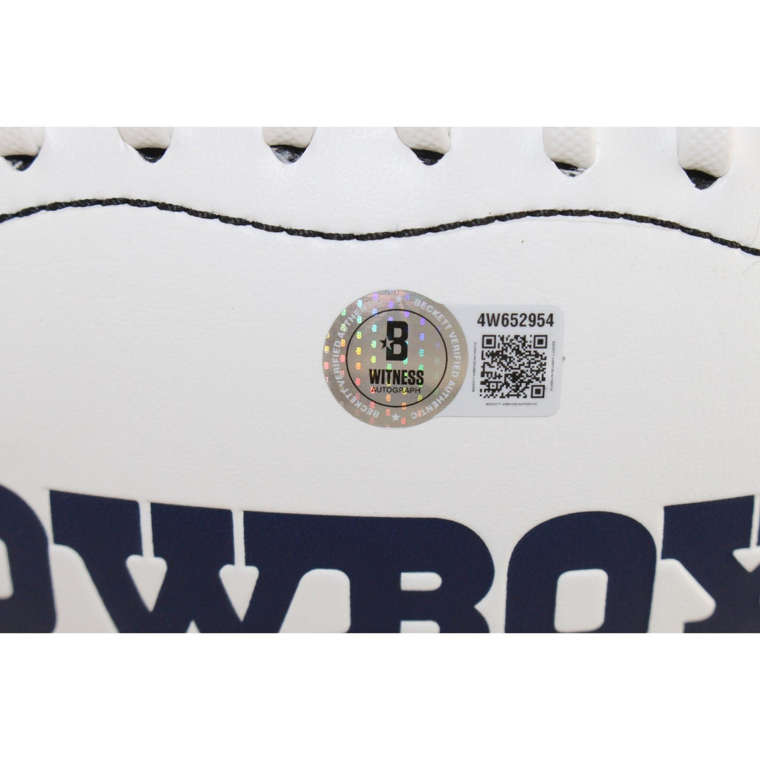 Demarcus Ware Autographed Dallas Cowboys Logo Football Beckett Witness 56377
