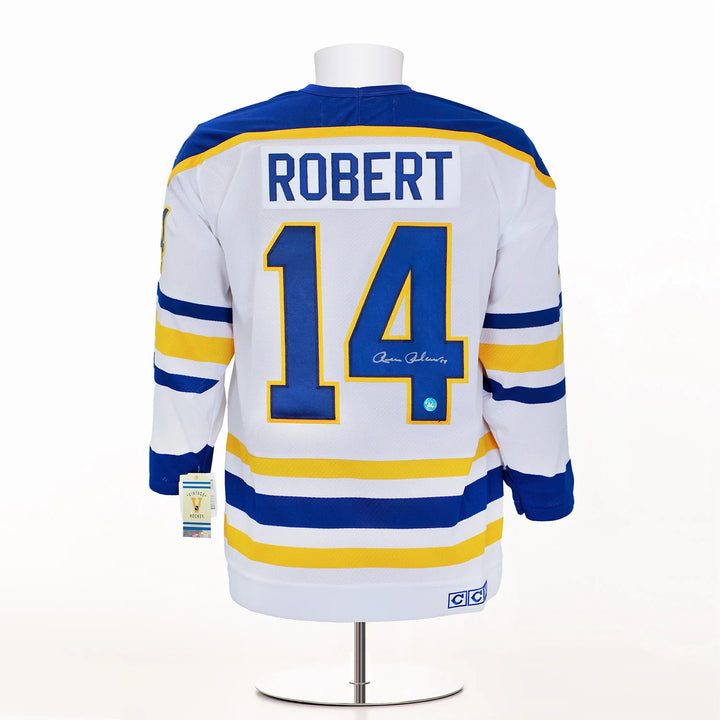 Rene Robert Autographed Buffalo Sabres White Vintage CCM Jersey