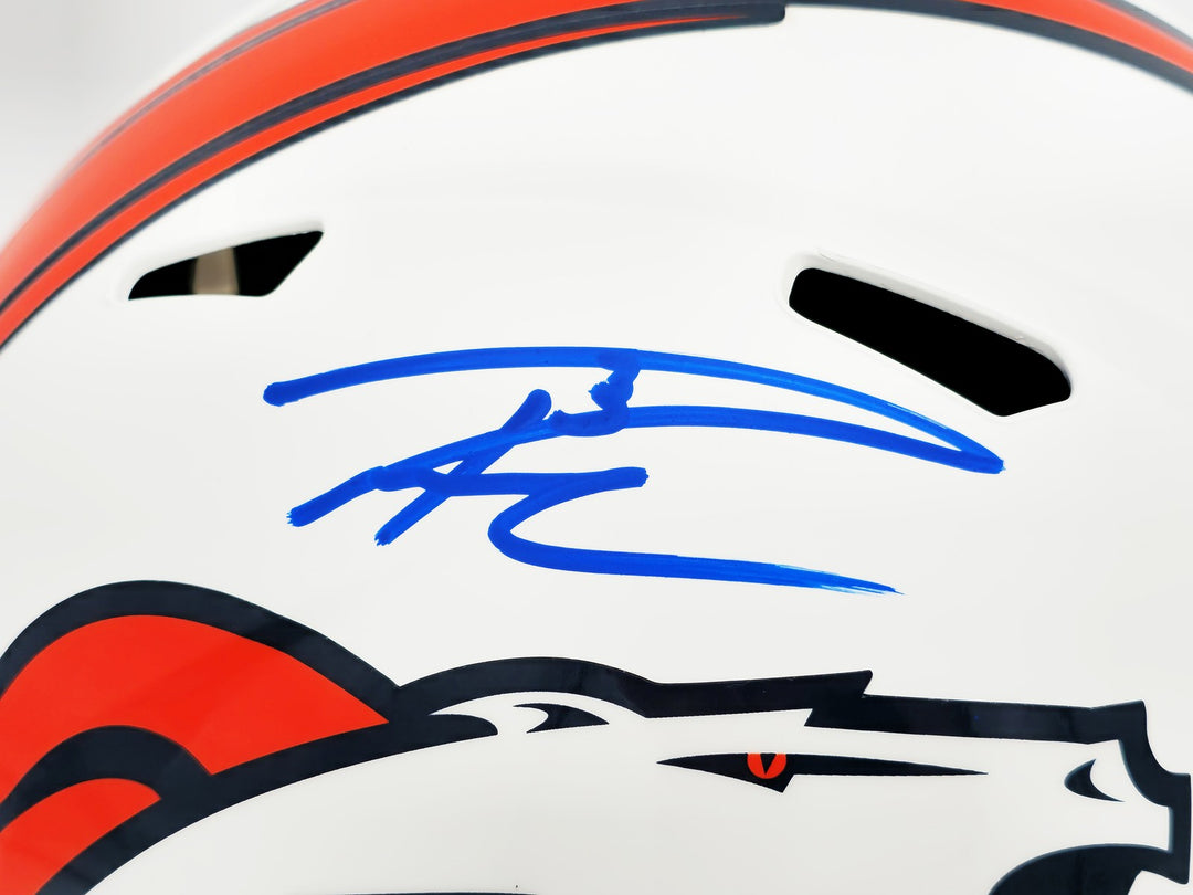 Russell Wilson Denver Broncos Flat Signed Replica Speed FS Helmet Fanatics