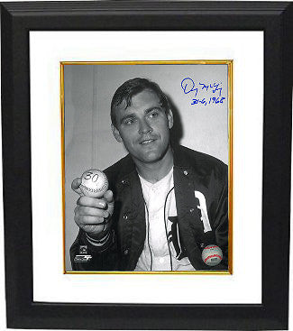 Denny McLain signed Detroit Tigers 8x10 Vintage Photo Custom Framed 31-6, 1968