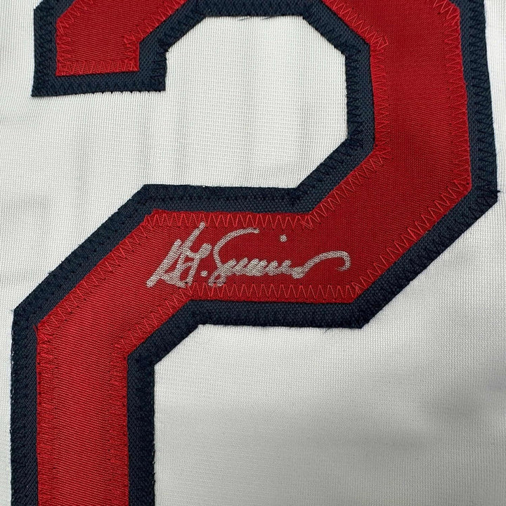 Framed Autographed/Signed Ted Simmons 35x39 St. Louis White Jersey JSA COA