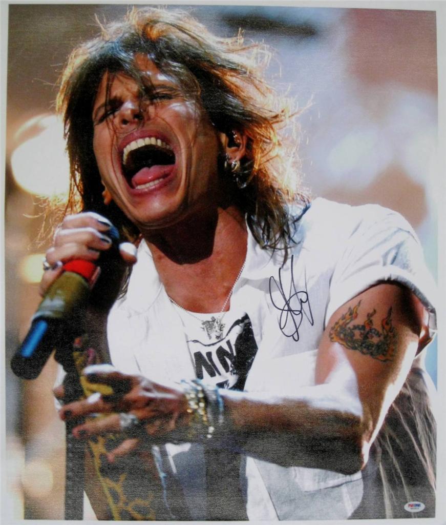 STEVEN TYLER Signed 20x24 Aerosmith Canvas Photo PSA/DNA COA Autograph Auto