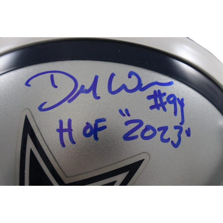 Demarcus Ware Autographed Dallas Cowboys VSR4 Mini Helmet HOF Beckett 56386
