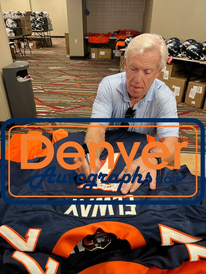 John Elway Autographed Denver Broncos Nike Sz 48 Jersey HOF Beckett W 55188