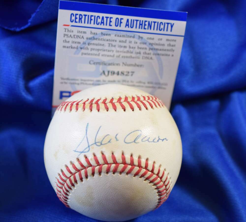 Hank Aaron PSA DNA Cert Autograph National League ONL Signed Baseball