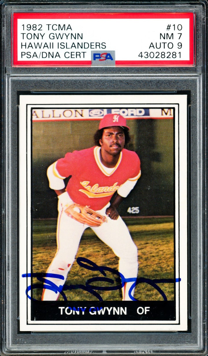 Tony Gwynn Signed 1982 TCMA Hawaii Islanders Card 10 Padres PSA/DNA #43028281