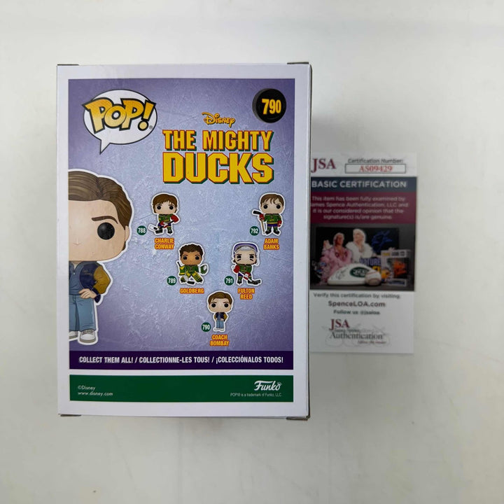 Autographed/Signed Coach Gordon Bombay Emilio Estevez Funko Pop 790 JSA COA